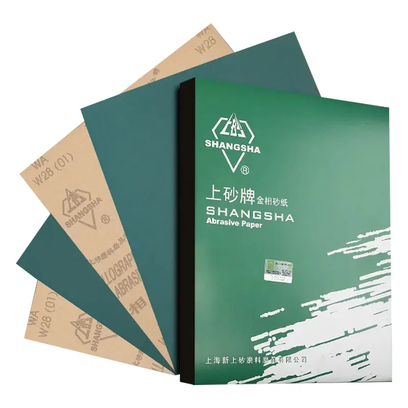 This is a picture of Shangsha brand metallographic sandpaper ring cloth 120 3000 silicon carbide waterproof wet sandpaper sandpaper surface polishing