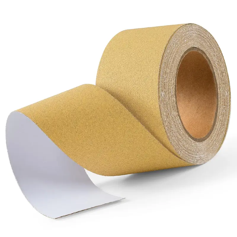 This is a picture of High 80 Grit PSA Sandpaper Roll 2-3/4' X 25yd Adhesive Backed 1mm Rectangular Abrasive Disc for Automotive OEMs